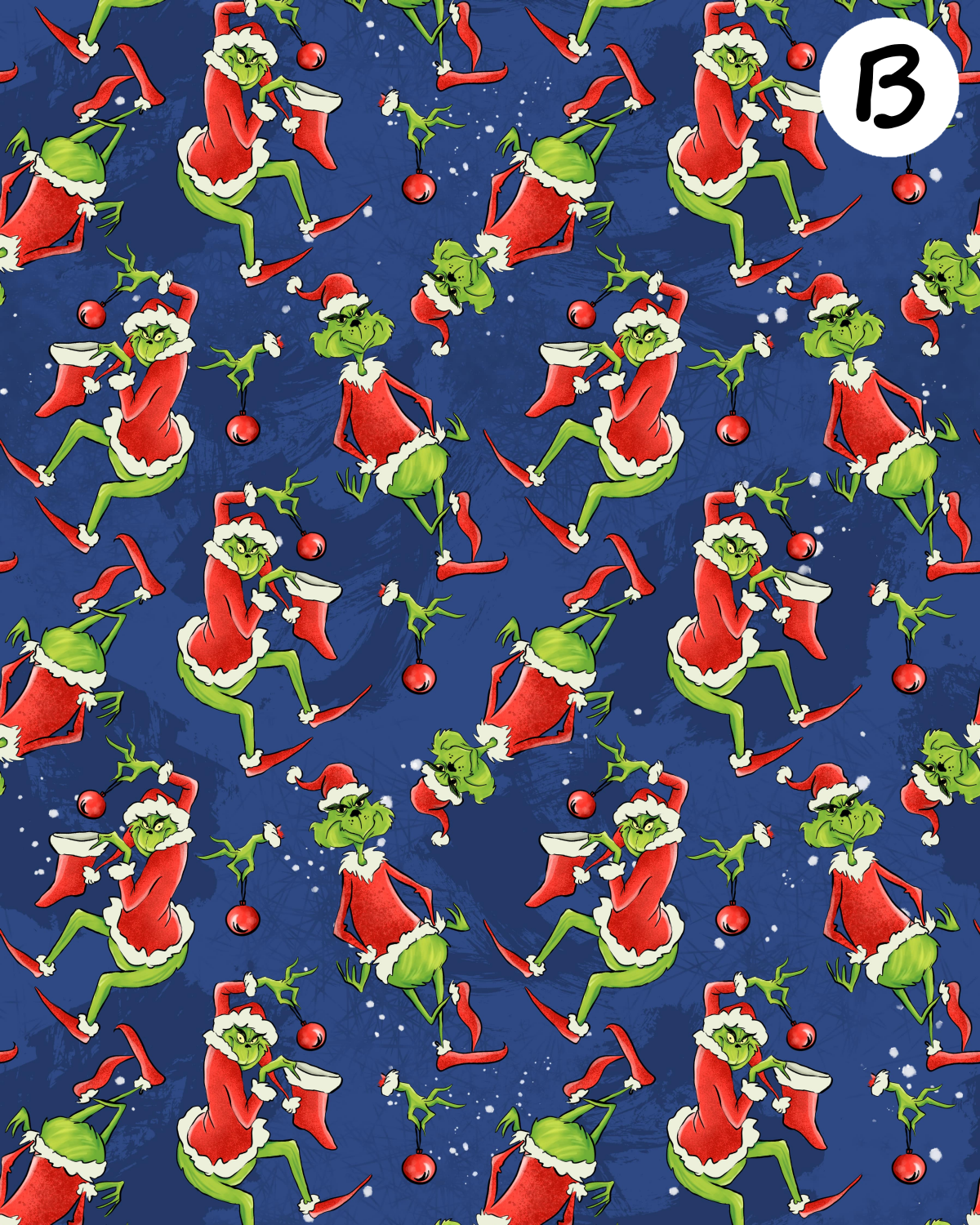Grinch Christmas clay transfer sheet D895