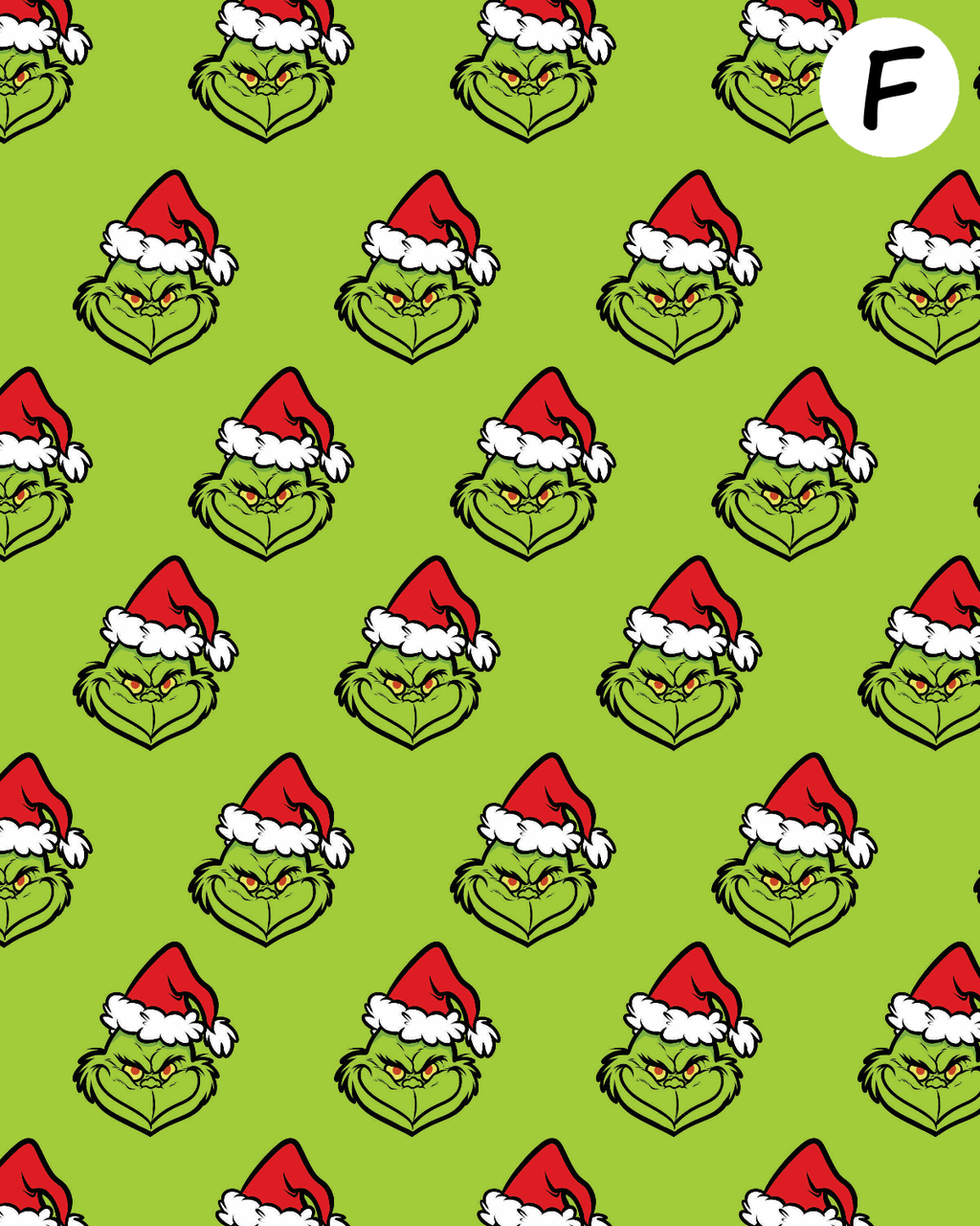 Grinch Christmas clay transfer sheet D895