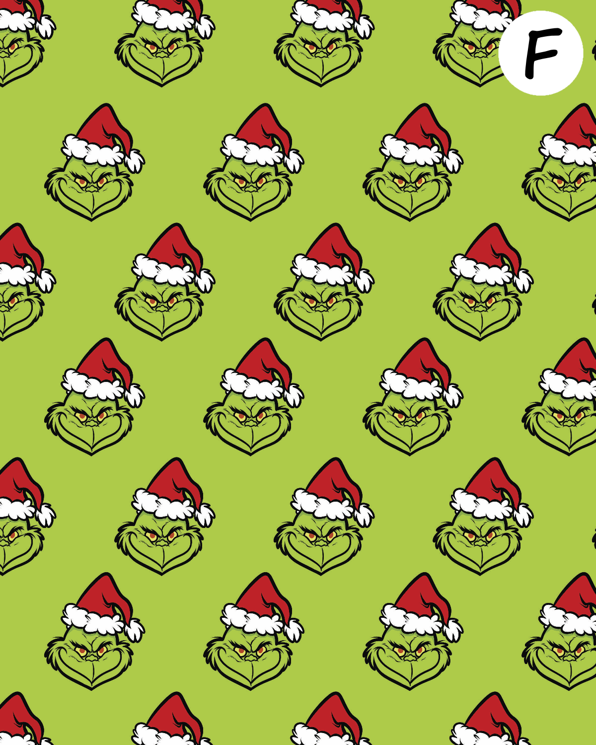 Grinch Christmas clay transfer sheet D895