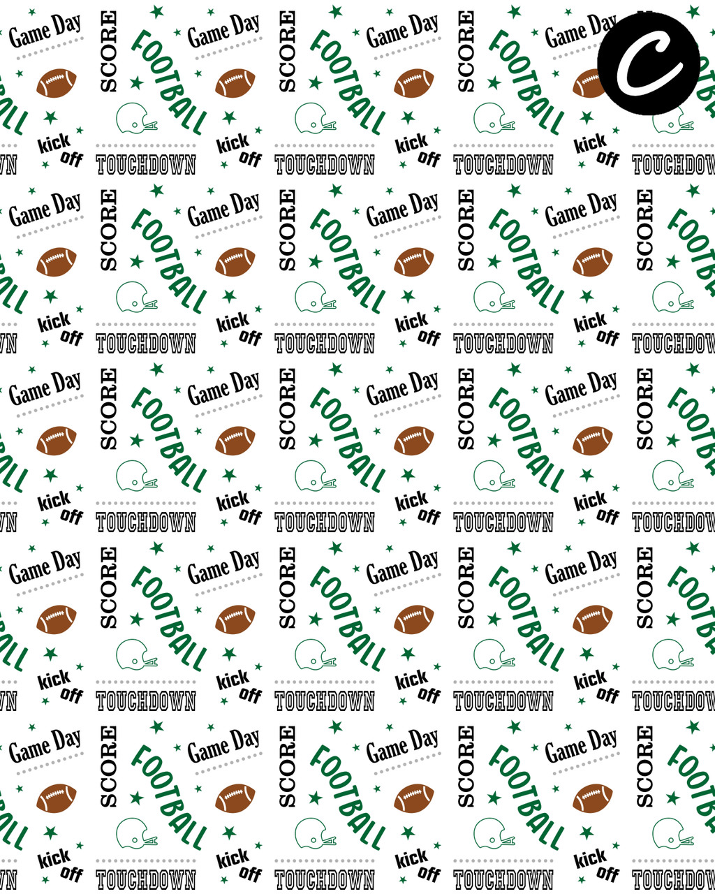 Football Polymer Clay Transfer Sheets D898
