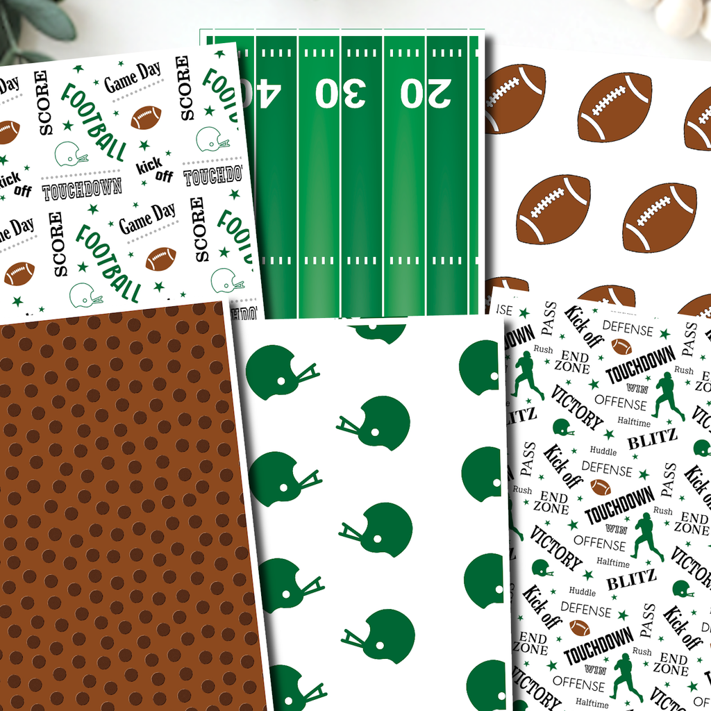 Football Polymer Clay Transfer Sheets D898