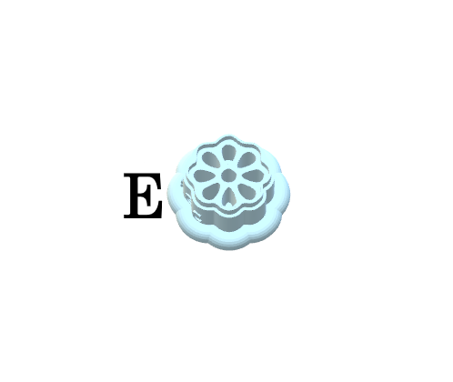 Flower Charms clay cutters P603