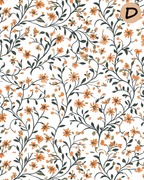 Jacobean Flowers Polymer Clay Transfer Sheets E902