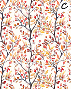LEAVES AND BERRIES Polymer Clay Transfer Sheets | E903