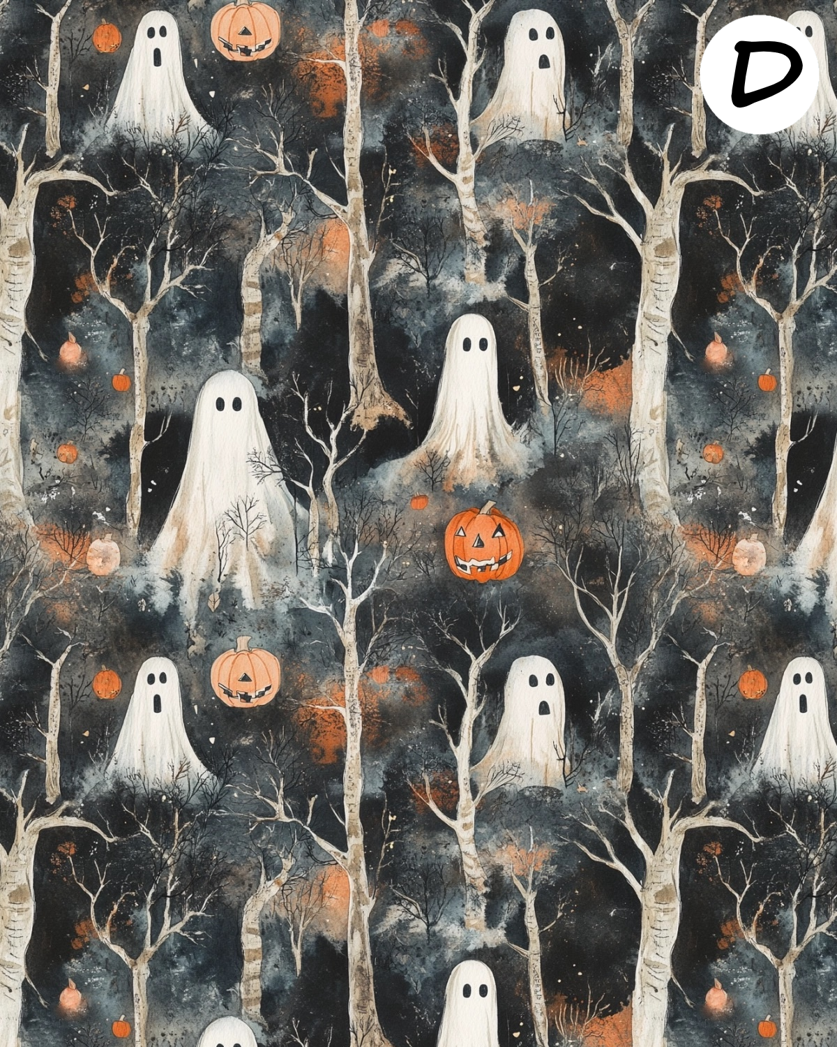 SHABBY HALLOWEEN Polymer Clay Transfer Sheets | E904