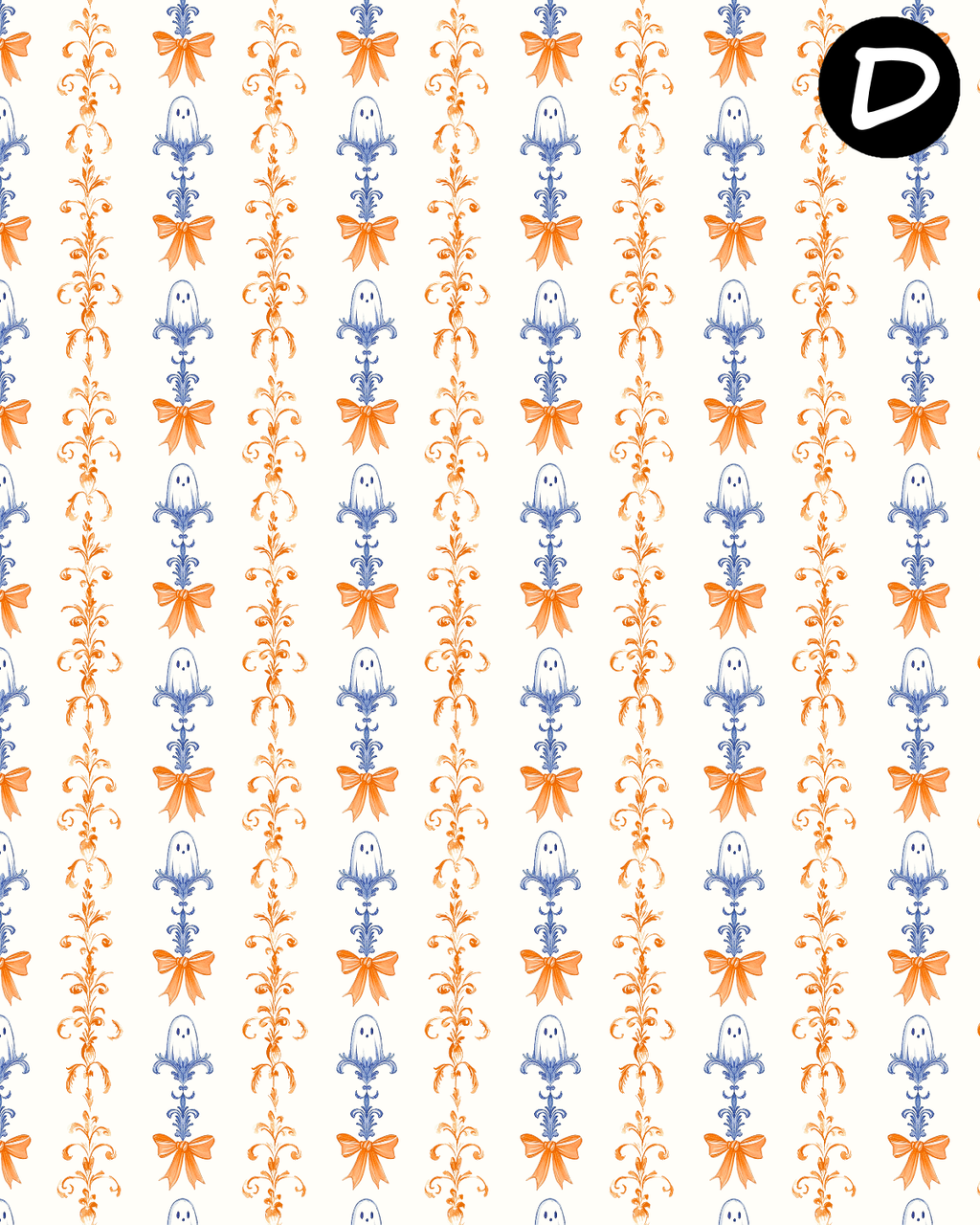 Damask Pumpkins Polymer Clay Transfer Sheets | E905
