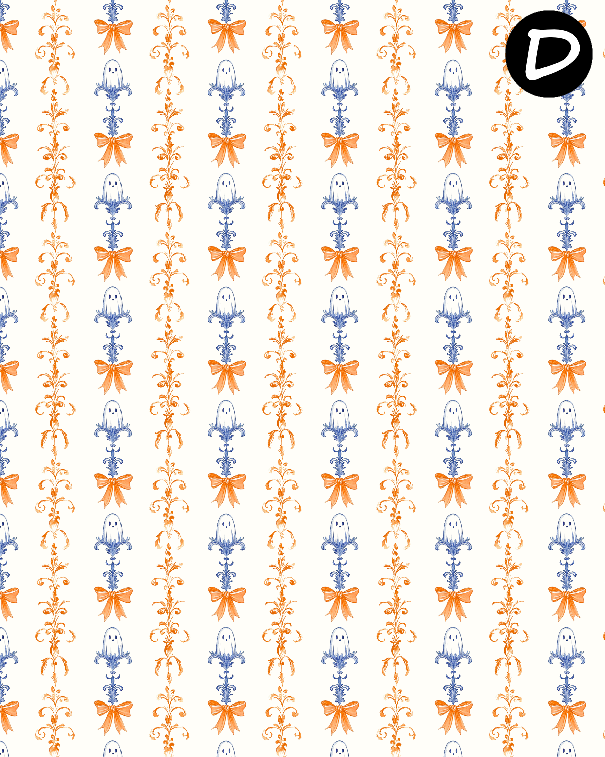 Damask Pumpkins Polymer Clay Transfer Sheets | E905