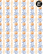 Damask Pumpkins Polymer Clay Transfer Sheets | E905