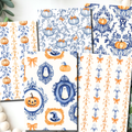 Damask Pumpkins Polymer Clay Transfer Sheets | E905