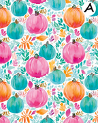 COLORFUL PUMPKINS Polymer Clay Transfer Sheets | E908