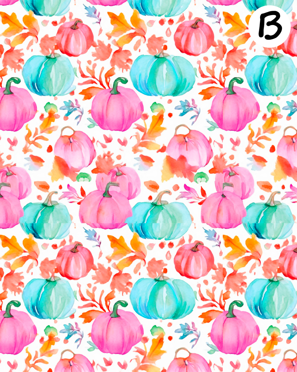 COLORFUL PUMPKINS Polymer Clay Transfer Sheets | E908