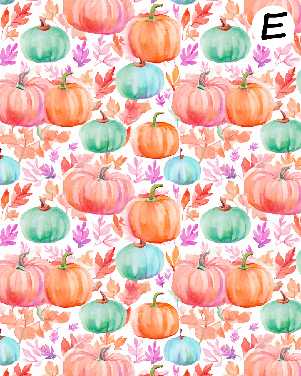 COLORFUL PUMPKINS Polymer Clay Transfer Sheets | E908