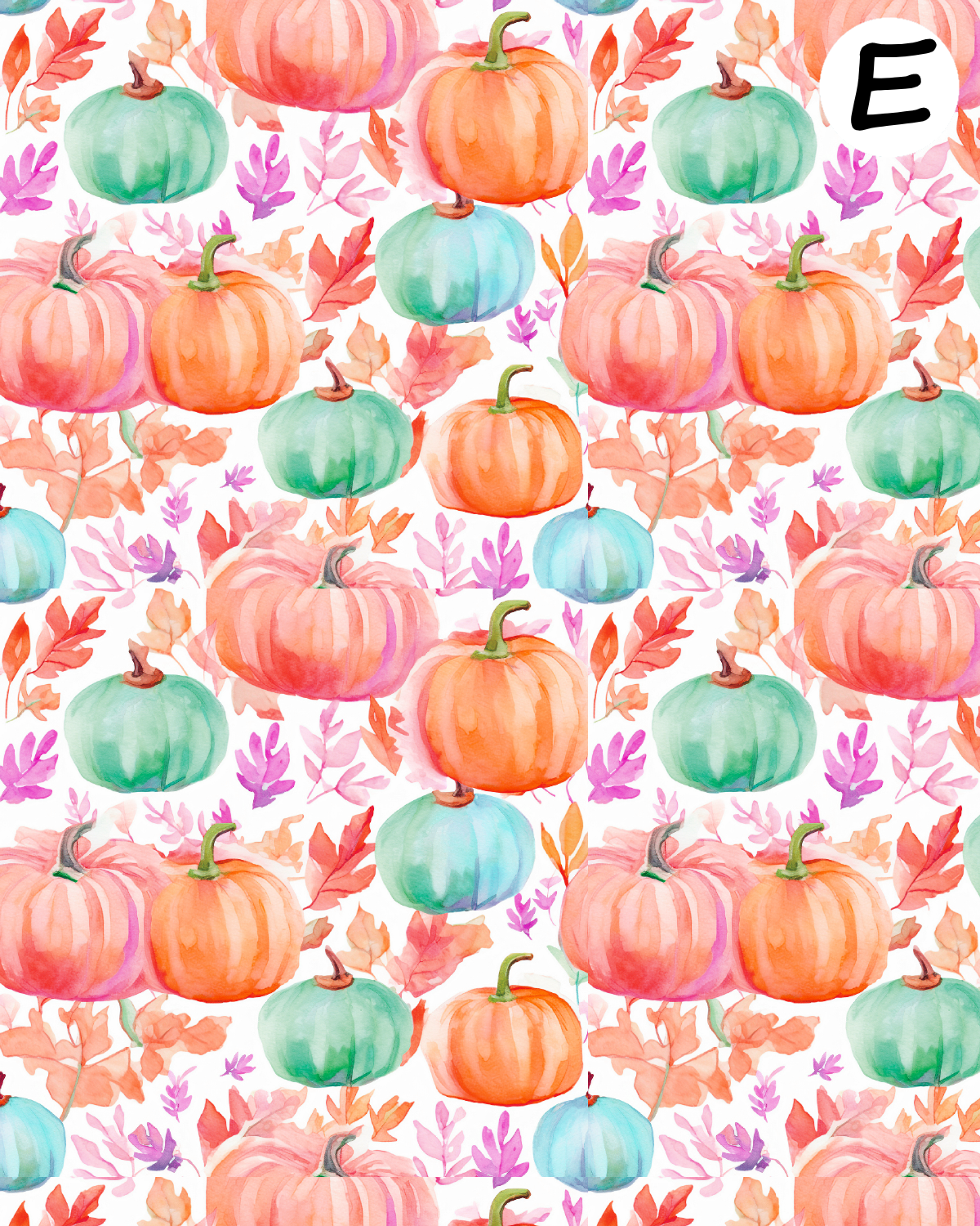 COLORFUL PUMPKINS Polymer Clay Transfer Sheets | E908
