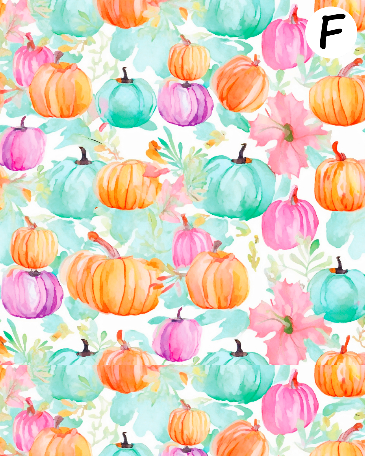COLORFUL PUMPKINS Polymer Clay Transfer Sheets | E908
