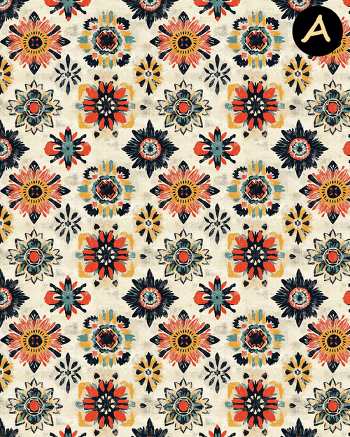 Boho Western clay transfer sheet E911