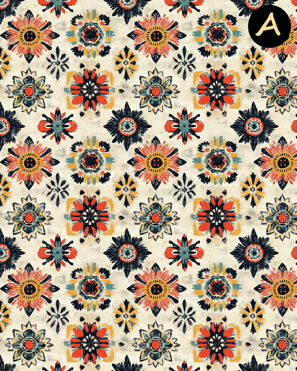Boho Western Floral Polymer Clay Transfer Sheets | E911