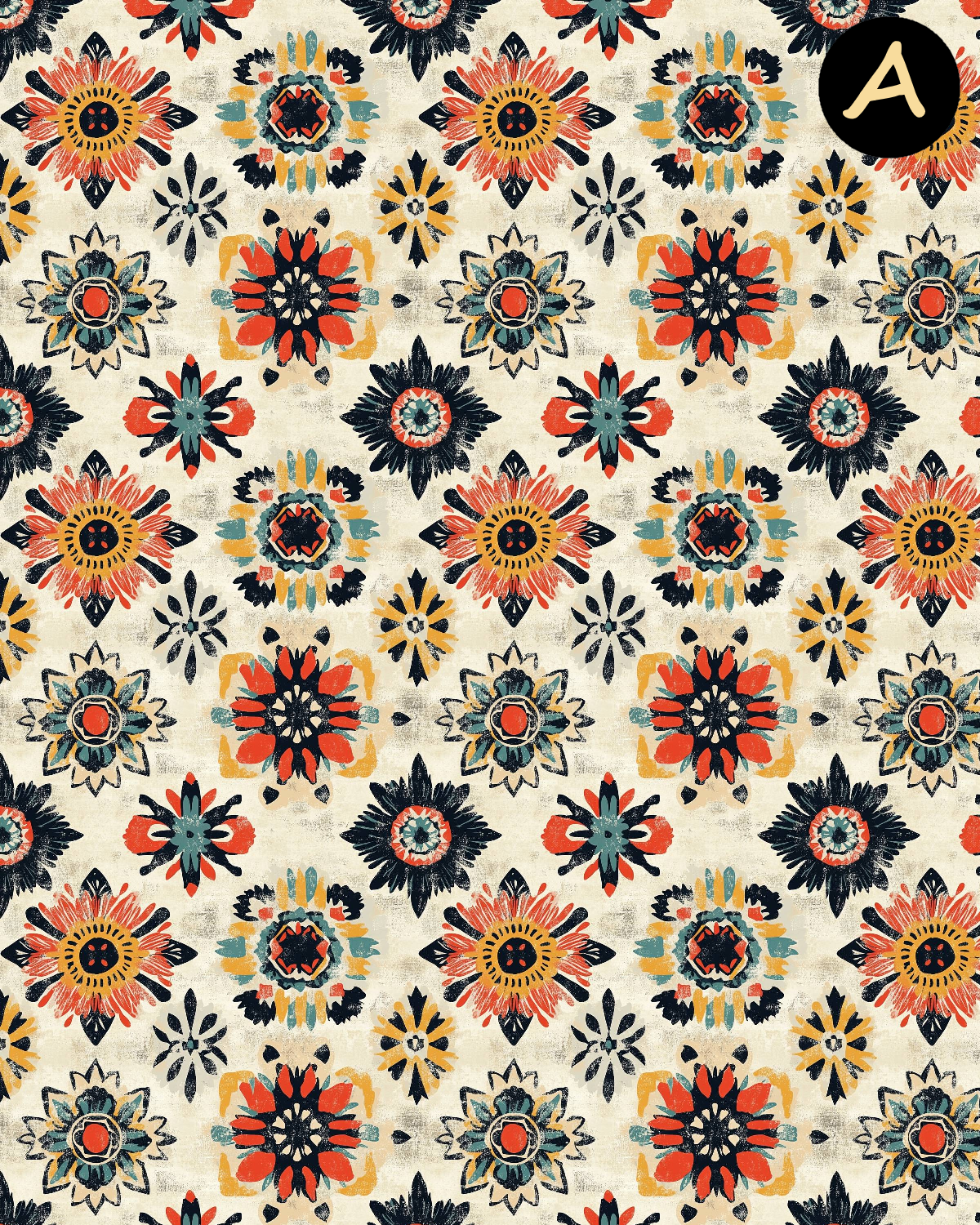 Boho Western Floral Polymer Clay Transfer Sheets | E911