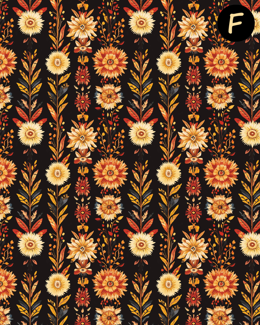 Boho Western Floral Polymer Clay Transfer Sheets | E911