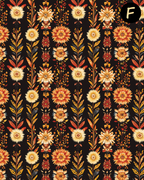 Boho Western Floral Polymer Clay Transfer Sheets | E911