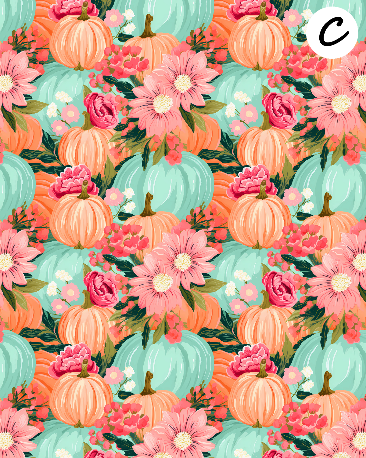 ROMANTIC PUMPKINS Polymer Clay Transfer Sheets | E913