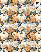 ROMANTIC PUMPKINS Polymer Clay Transfer Sheets | E913
