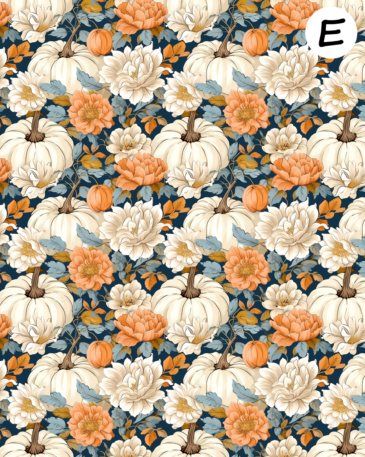 ROMANTIC PUMPKINS Polymer Clay Transfer Sheets | E913