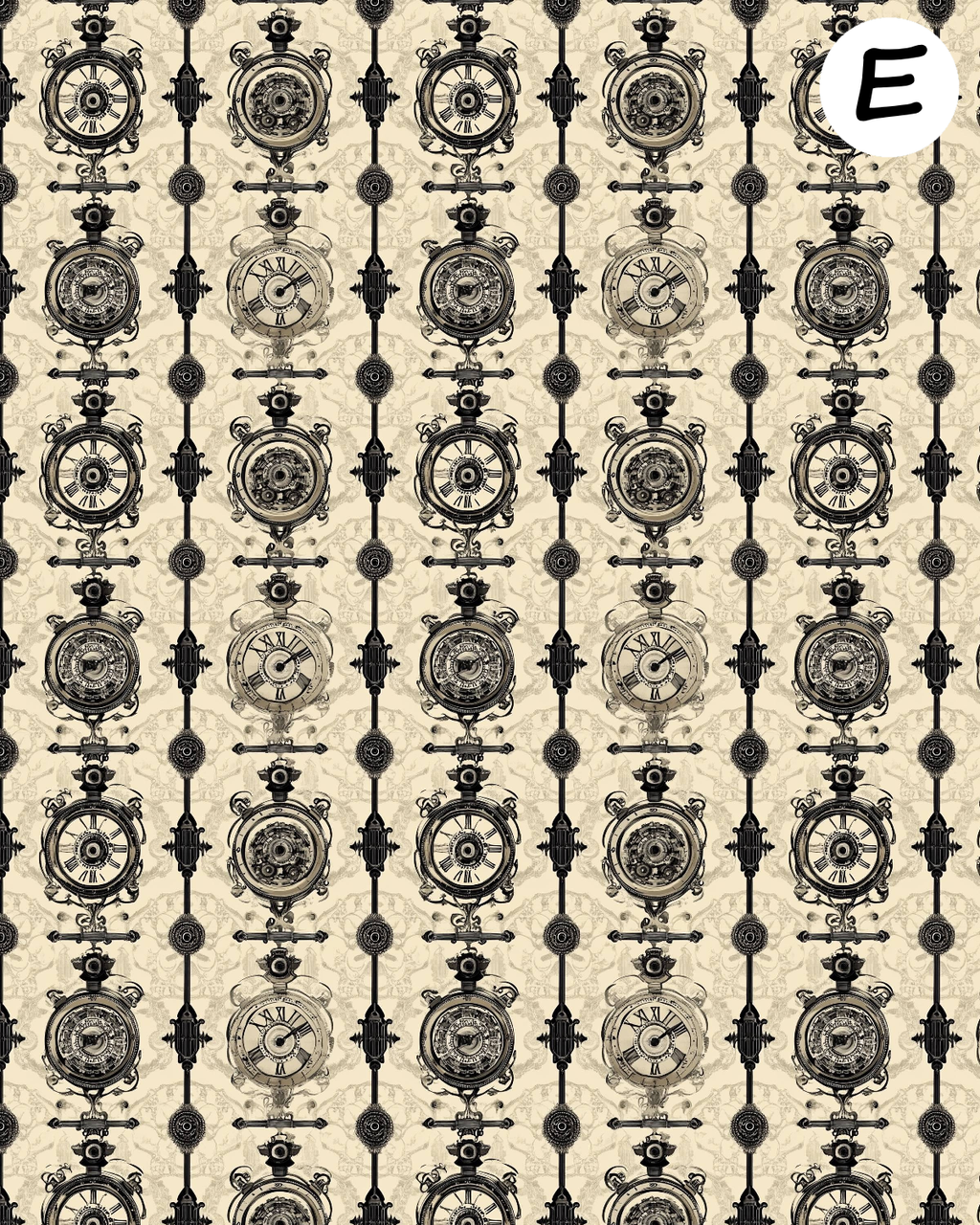 Steampunk clay transfer sheet E927