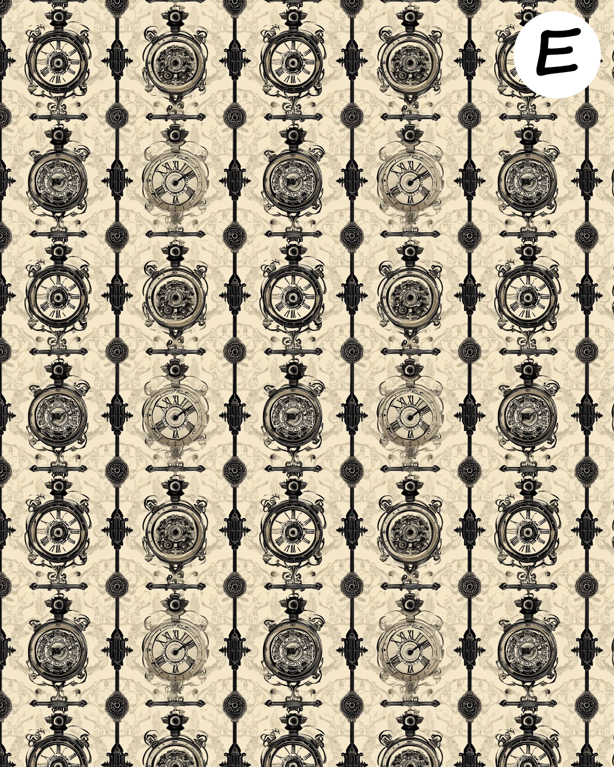 Steampunk clay transfer sheet E927