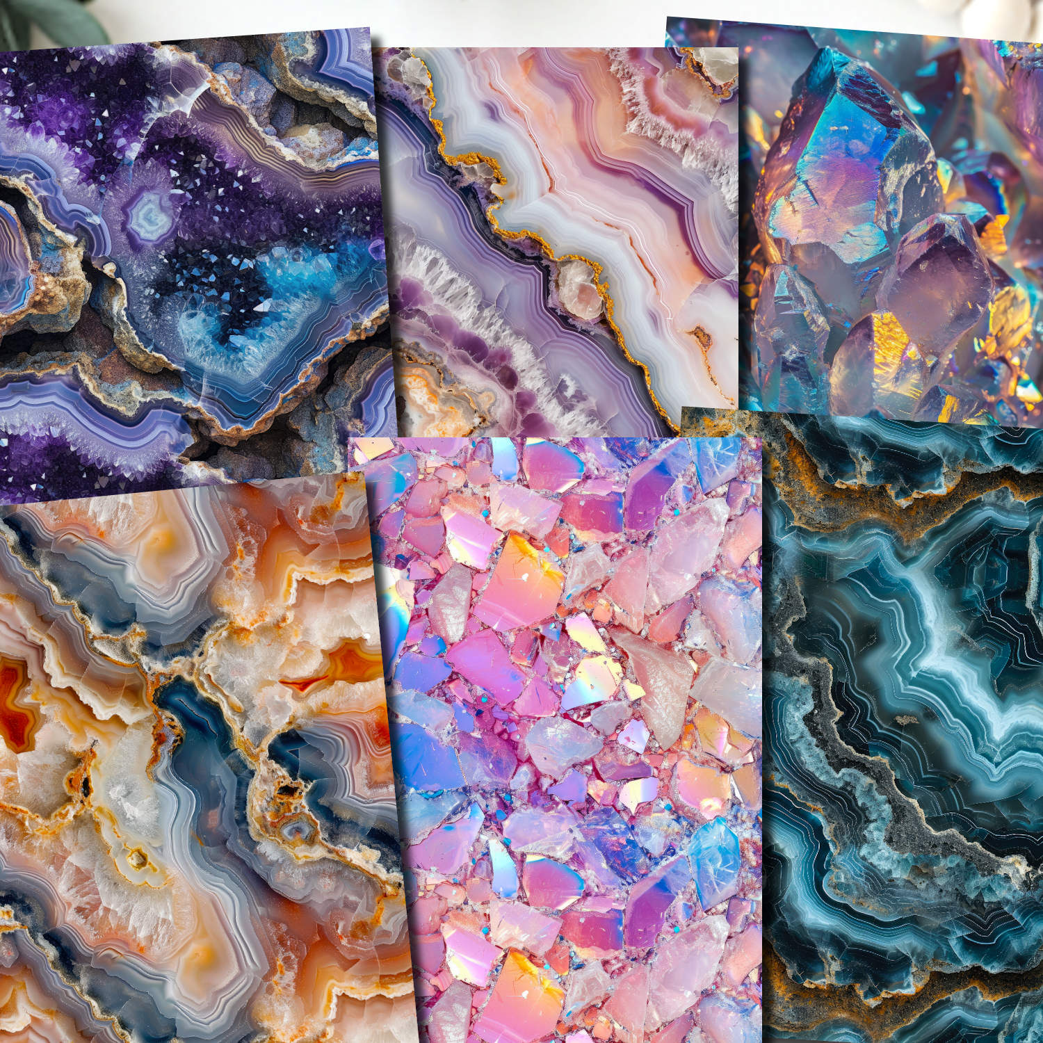 Geode clay transfer sheet for Polymer clay E928