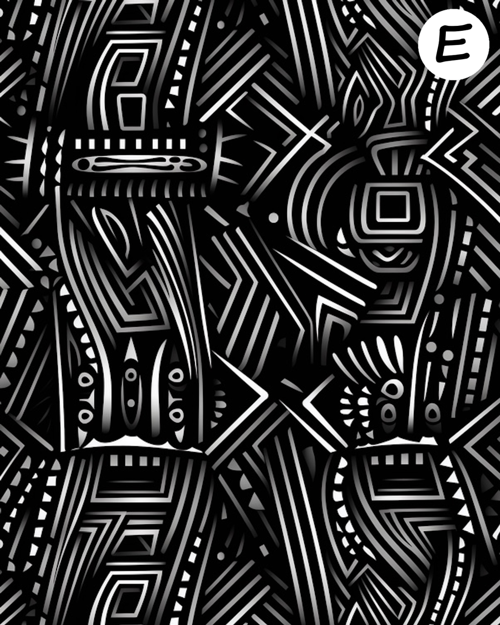 Tribal clay transfer sheet E932