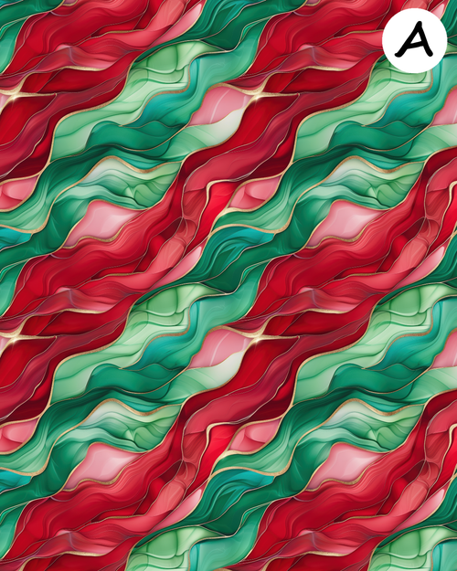 Christmas Alcohol Ink clay transfer sheet E934
