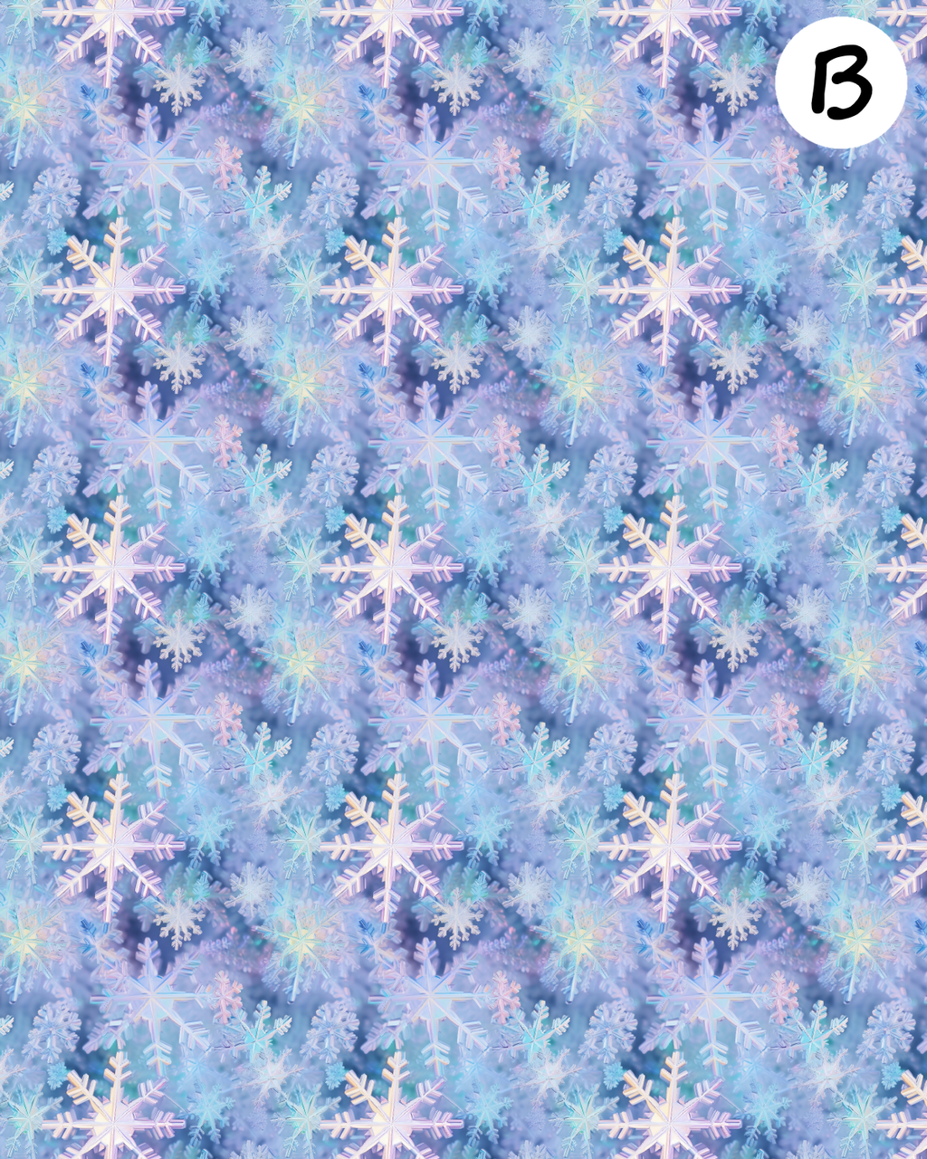 Winter Snowflakes clay transfer sheet E939