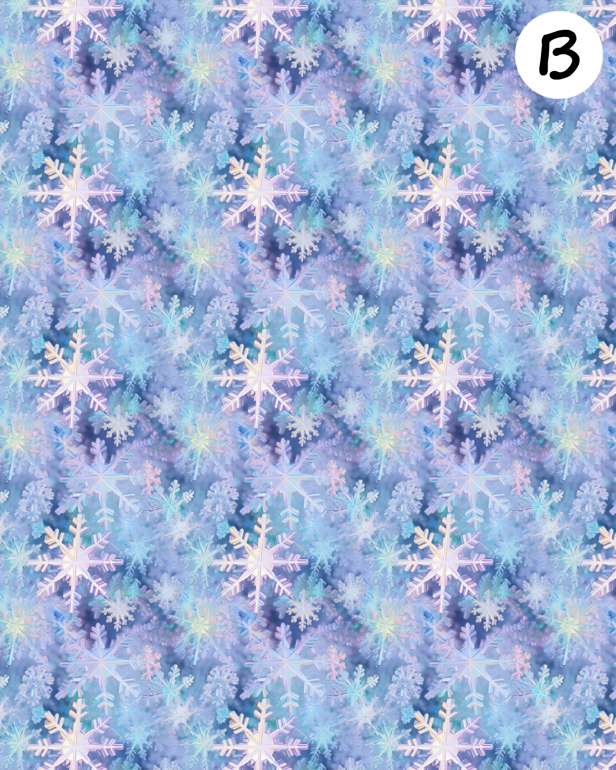 Winter Snowflakes clay transfer sheet E939