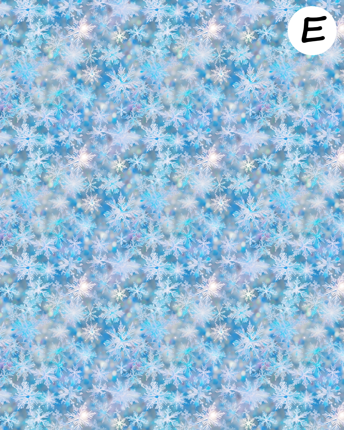 Winter Snowflakes clay transfer sheet E939
