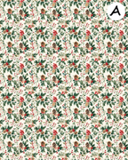 Christmas Florals clay transfer sheet E941