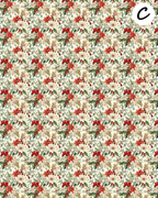Christmas Florals clay transfer sheet E941