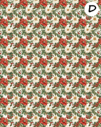 Christmas Florals clay transfer sheet E941