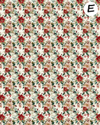 Christmas Florals clay transfer sheet E941