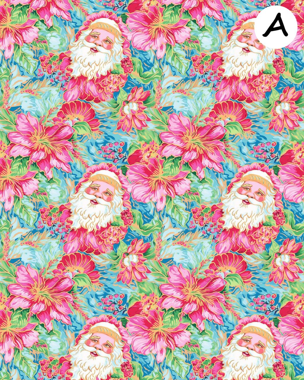 Preppy Tropical Santa clay transfer sheet E942