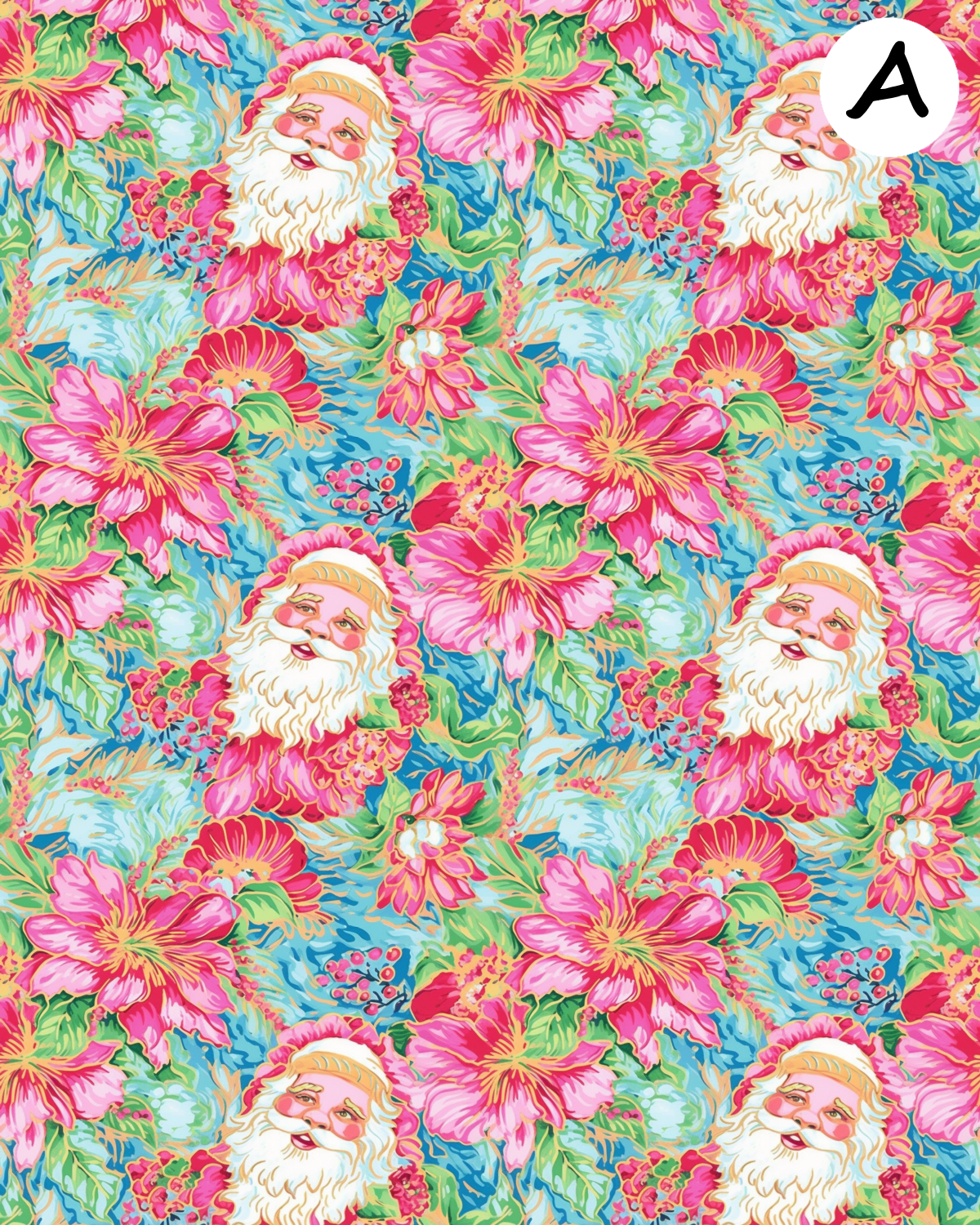 Preppy Tropical Santa clay transfer sheet E942