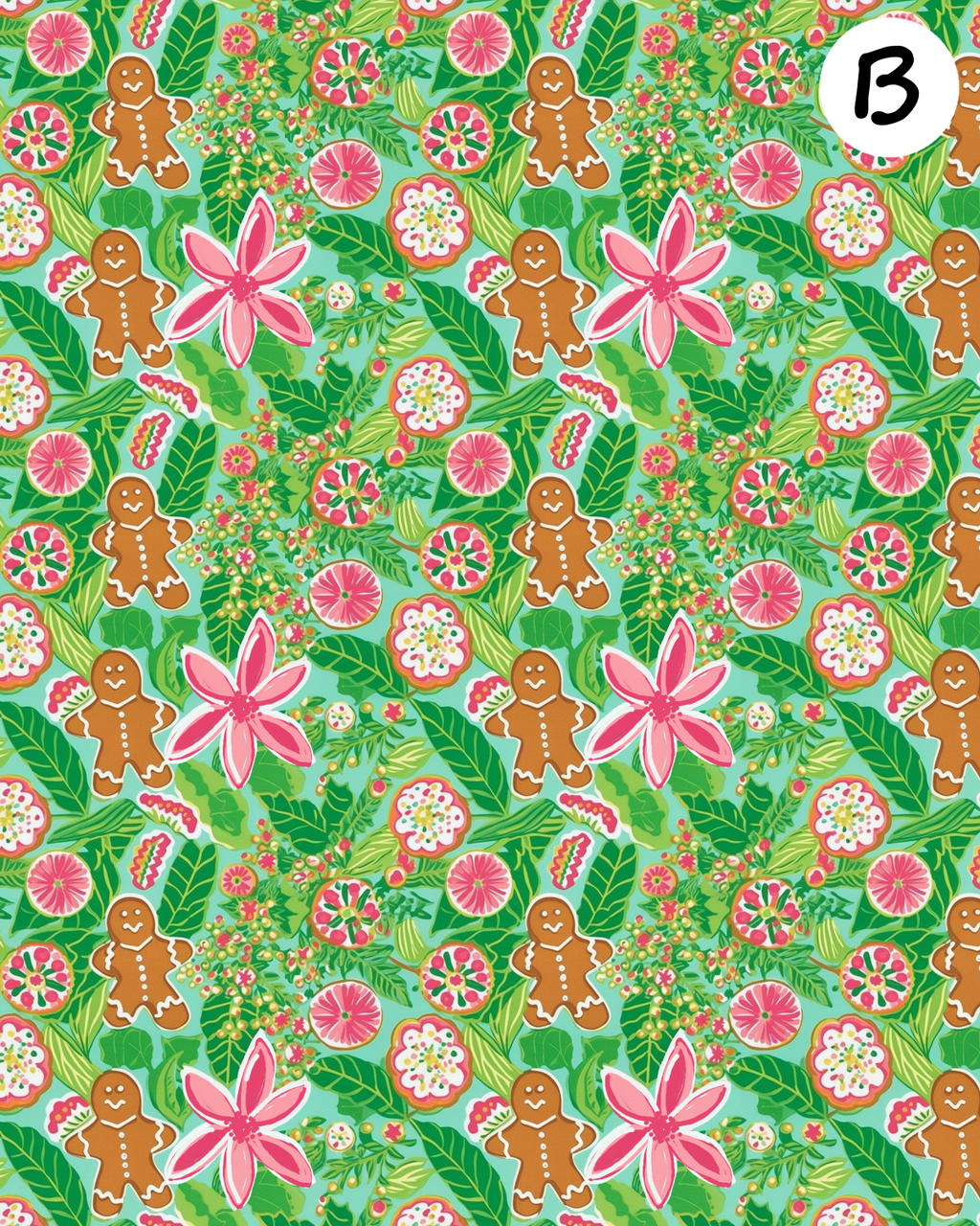 Preppy Tropical Santa clay transfer sheet E942