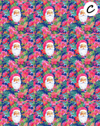 Preppy Tropical Santa clay transfer sheet E942