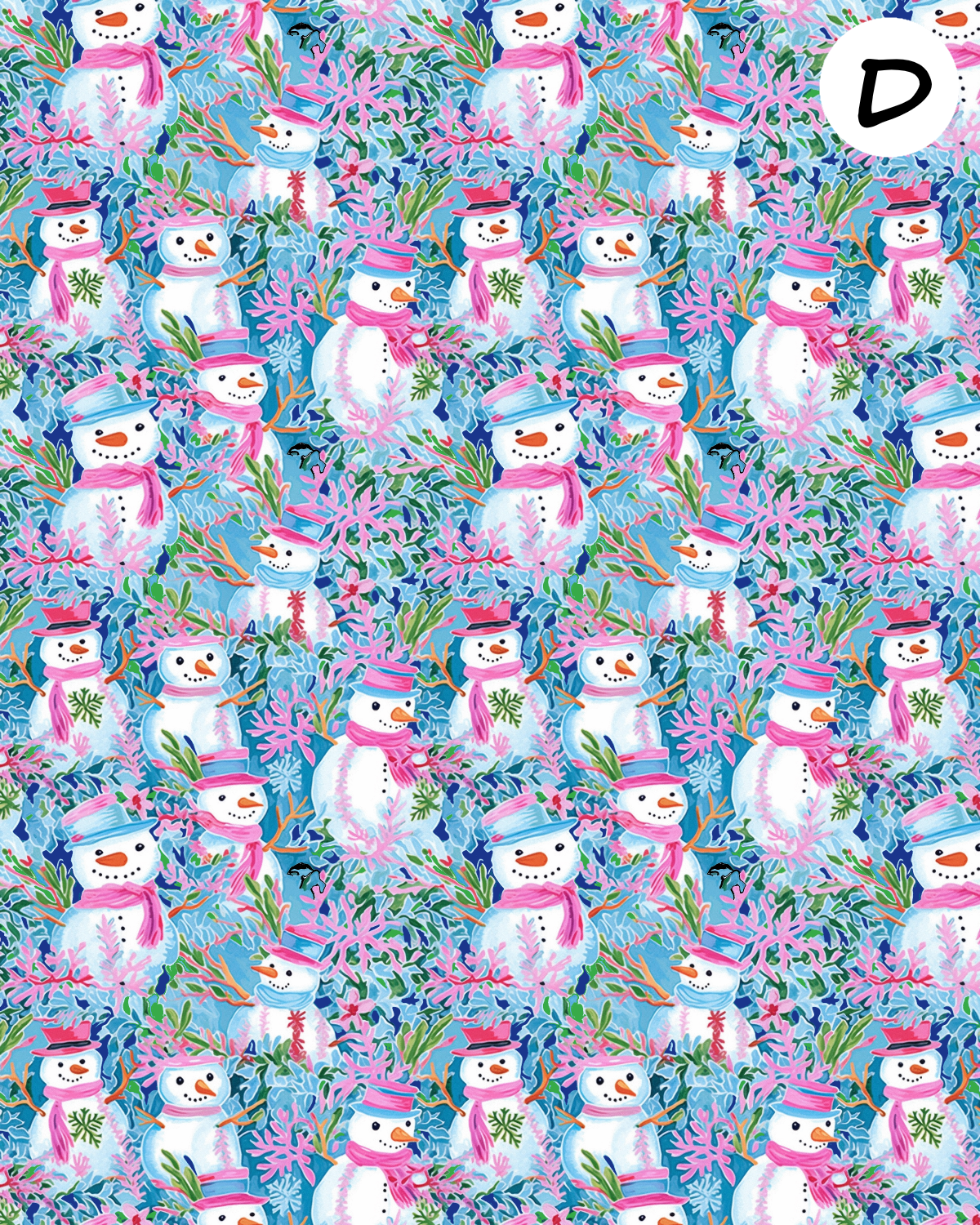Preppy Tropical Santa clay transfer sheet E942