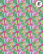 Preppy Tropical Santa clay transfer sheet E942