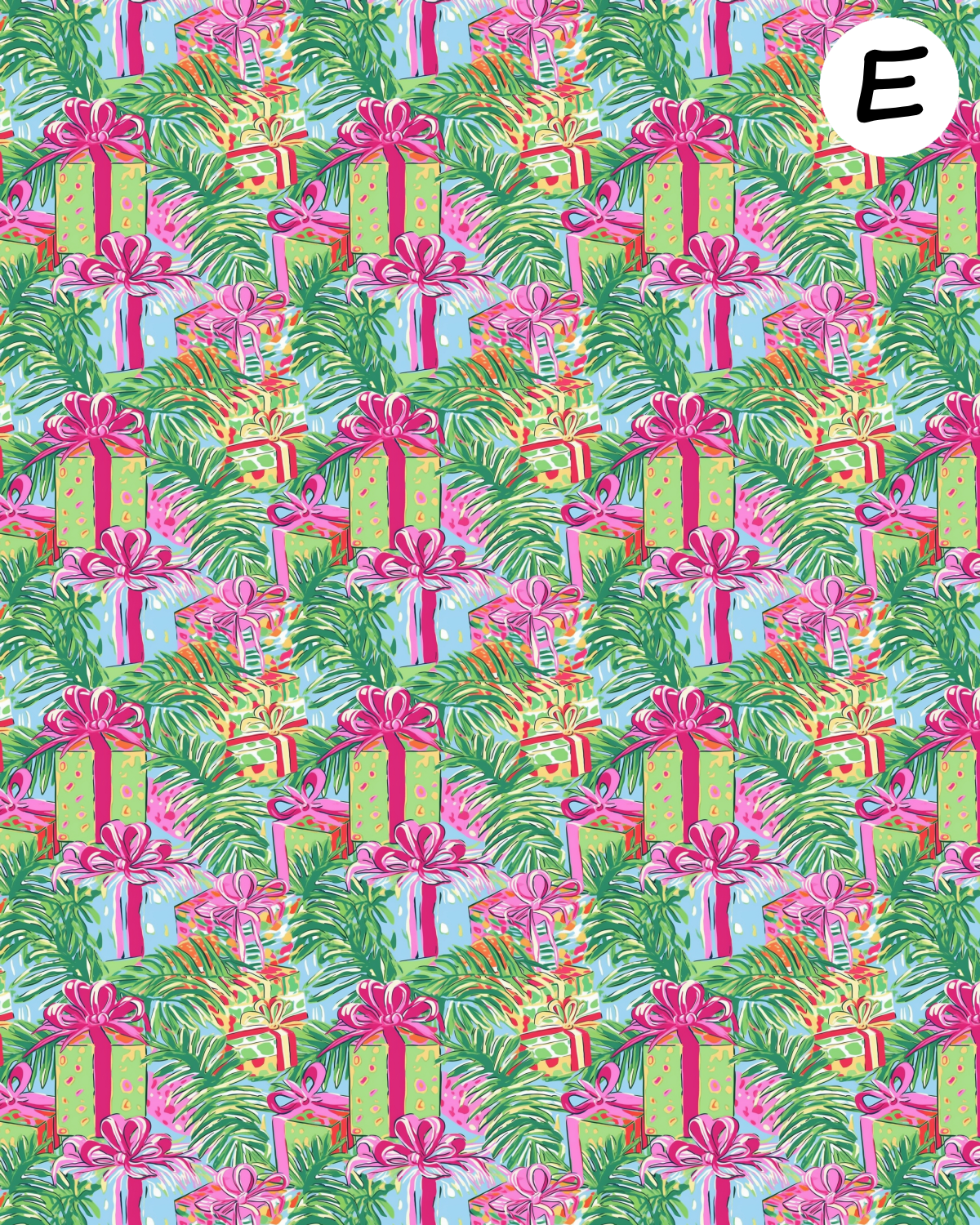 Preppy Tropical Santa clay transfer sheet E942