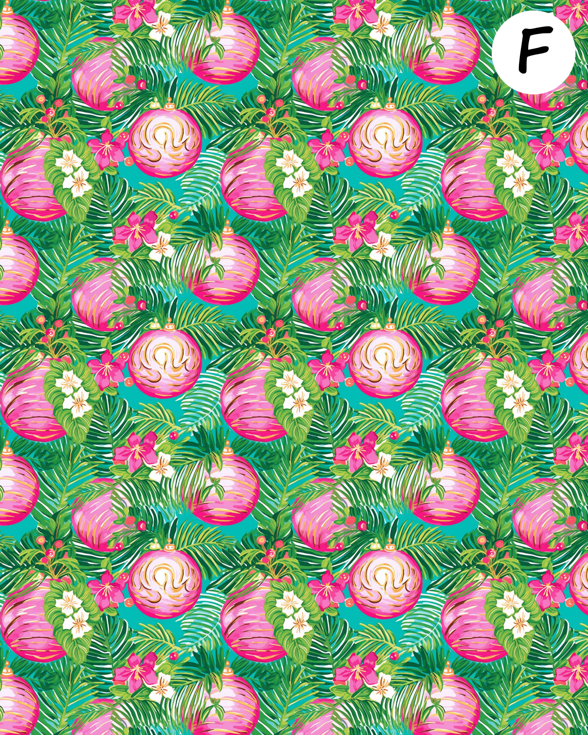 Preppy Tropical Santa clay transfer sheet E942