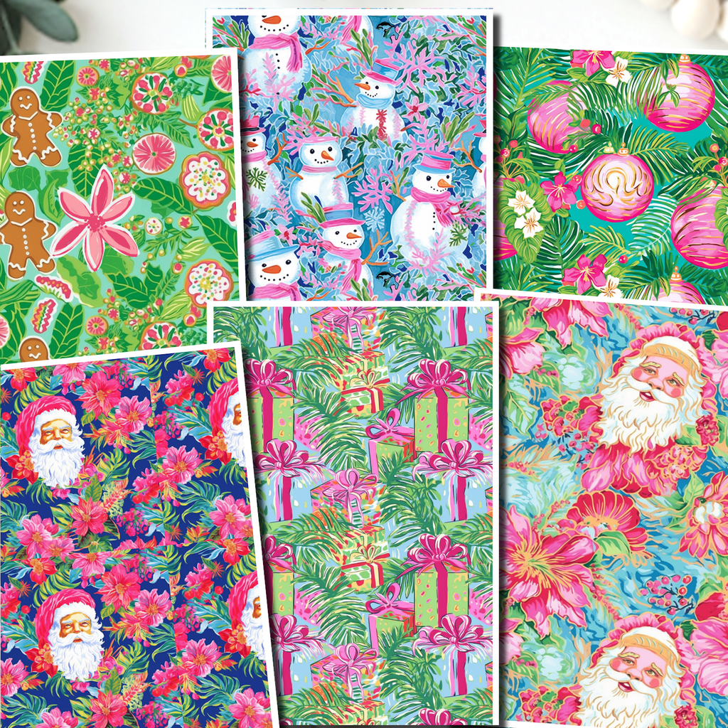 Preppy Tropical Santa clay transfer sheet E942
