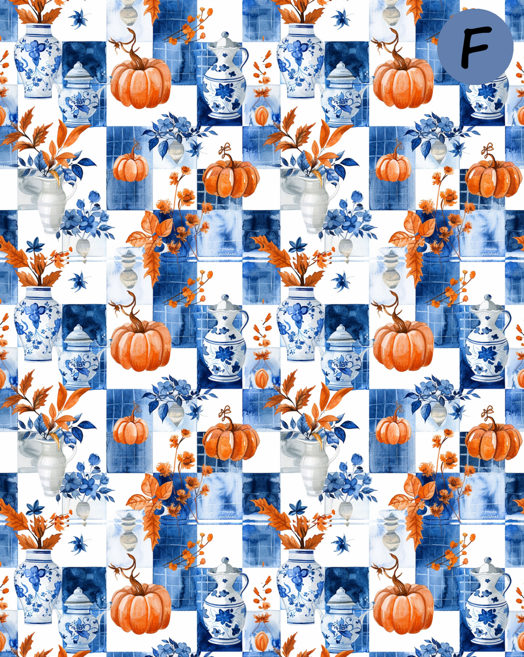 Fall Chinoiserie Polymer Clay Transfer Sheets | E943