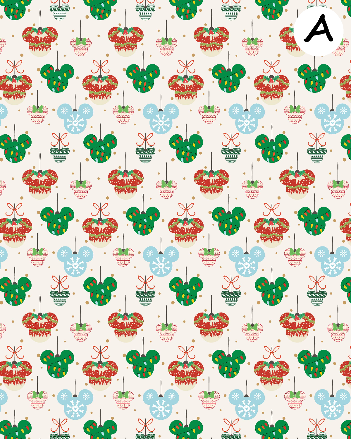 Mickey Christmas clay transfer sheet E944