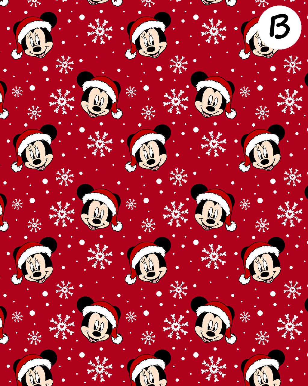 Mickey Christmas clay transfer sheet E944